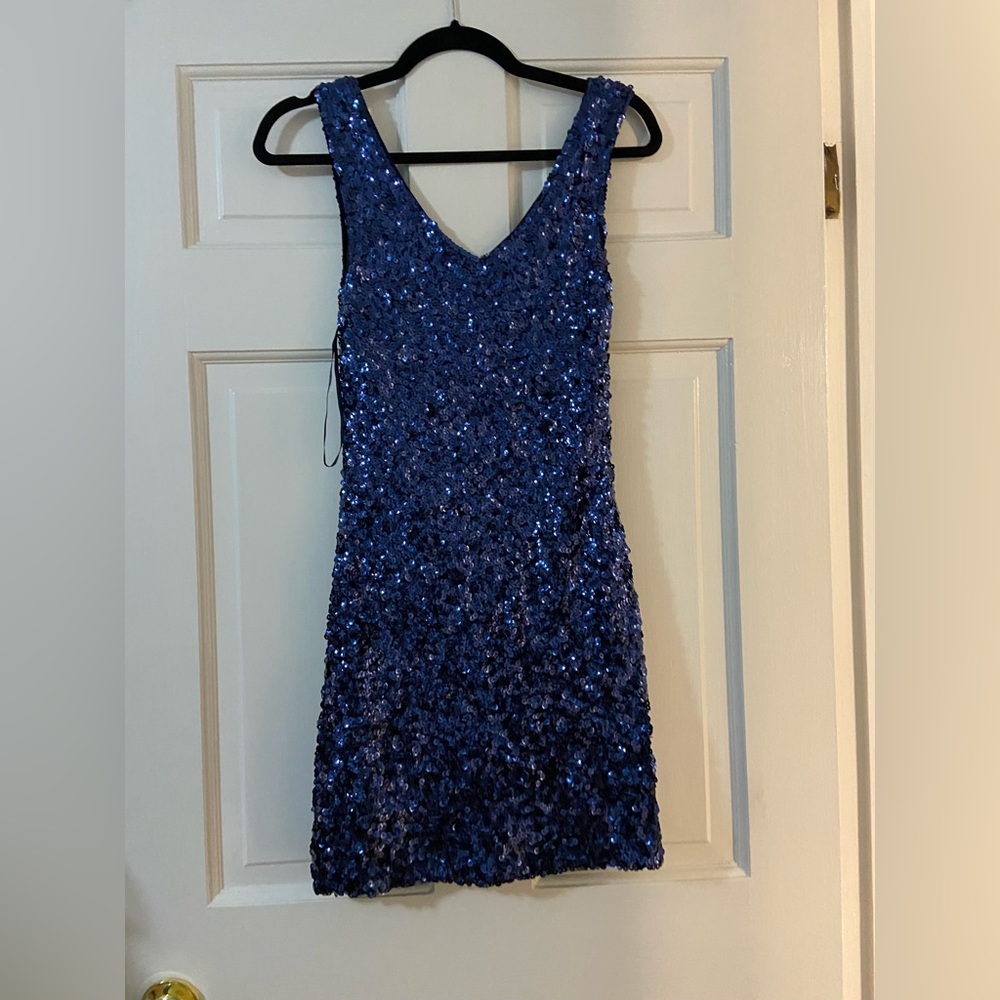 Blue sequin dress. Open to negotiate!